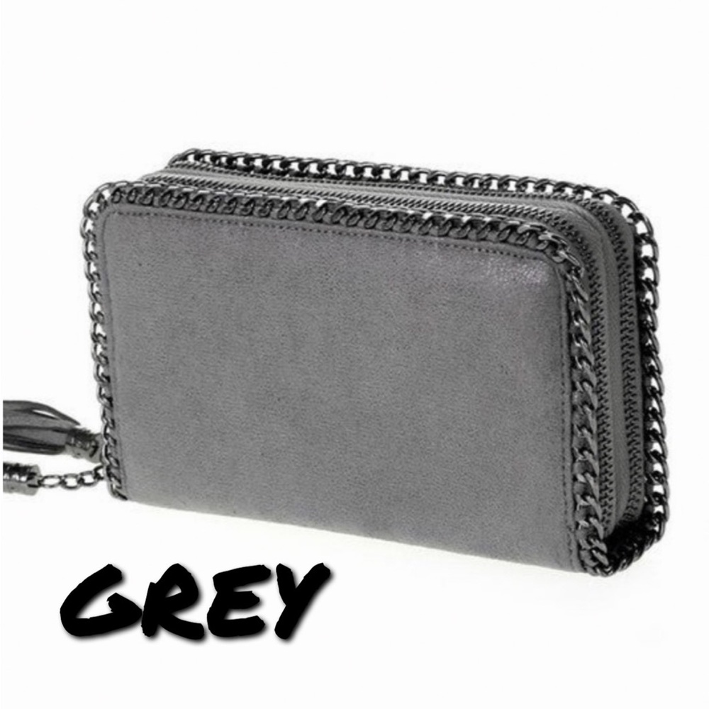 🆕🌿🩶GREY Suede Purse Wallet